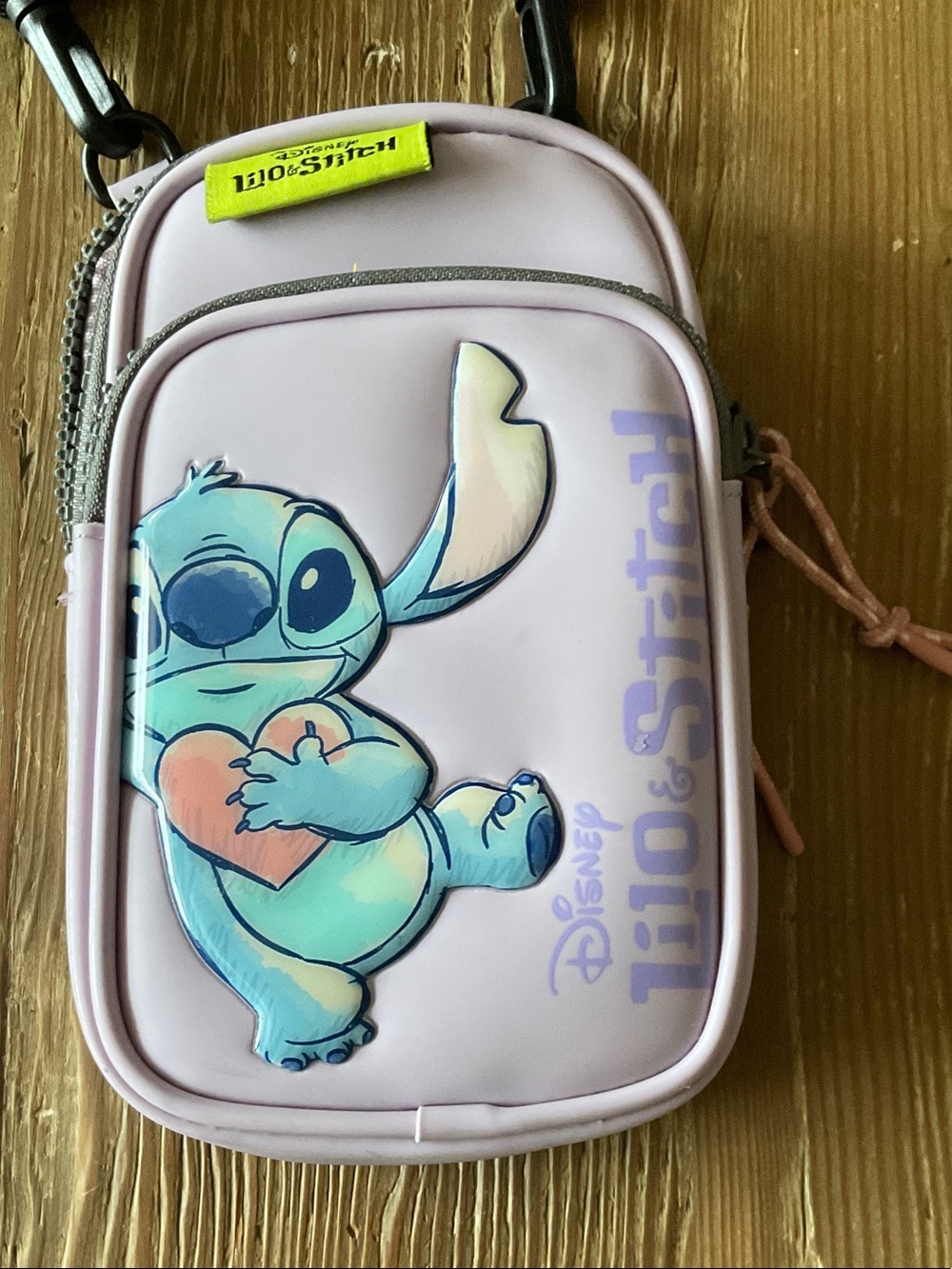 Zara Disney Lilac Lilo & Stitch Crossbody Bag with Pastel Blue Character